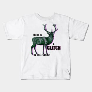 Gliched Deer Kids T-Shirt